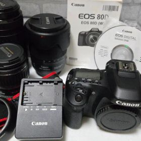 Canon EOS 80D 2,420万画素 レンズ３つ セット売り 初心者向け