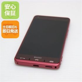 安心保証 超美品 KYV43 BASIO3 レッド 本体 白ロム
