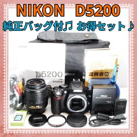ニコン(Nikon)のNikon D5200✨バック付✨本体ガード付✨一眼レフカメラ(デジタル一眼)