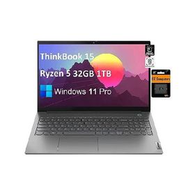 Lenovo ThinkBook 15 ACL Gen 3 15.6" FHD Business Laptop (AMD 6-Core Ryzen 5 5500U (Beat Intel i7-10750H), 32GB DDR4 RAM, 1TB PCIe SSD) Backlit Keyboar