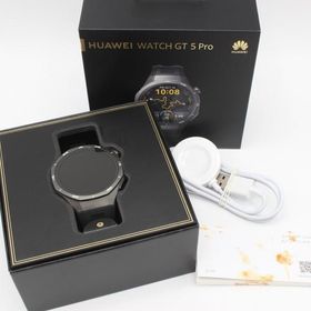 ボーナスストア+5％【美品】HUAWEI WATCH GT 5 PRO 46mm VLI-B29 ブラック スマートウォッチ ファーウェイウォッチ 本体