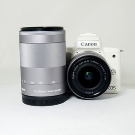 キヤノン(Canon)の【中古】(キヤノン) Canon EOS KISS M ダブルズームキツト ホワイト(コンパクトデジタルカメラ)