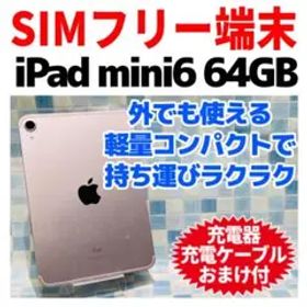 SIMフリー iPad mini 第6世代 本体 64GB ピンク 電池良好
