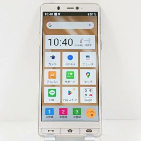 シンプルスマホ5 A001SH SoftBank シャンパンゴールド 送料無料 本体 c12330 【中古】