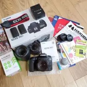 長期保証 EOS 90D 純正レンズ３本＆おまけレンズ２本 バッテリー２個＆三脚