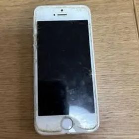 iPhone 5s シルバー 画面フィルム割れあり