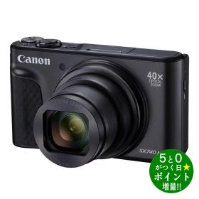 ◆最大3000円CP＋P3倍！！12/5◆キヤノン カメラ コンパクトデジタルカメラ 4K動画 Wi-Fi対応 PowerShot SX740 HS BK ブラック Canon【転送不可】