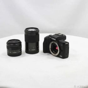 〔中古品〕 EOS Kiss M ダブルズームキット ブラック【258】