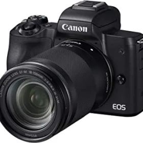 Canon ミラーレス一眼カメラ EOS Kiss M 高倍率ズームキット ブラック EOSKISSMBK-18150ISSTM