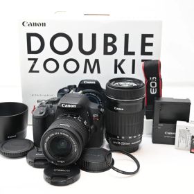 【元箱付き 良品】Canon キャノン EOS Kiss X7i ダブルズームキット EF-S18-55 IS STM/EF-S55-250 IS STM付属 ブラック