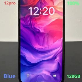 iPhone 12pro 美品128GB ( 電池100% )★ブルー ★