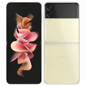【中古】Cランク【傷や汚れあり】 SIMフリー SC-54B SAMSUNG Galaxy Z Flip3 5G 128GB クリーム 利用制限-(白ロム) 送料無料