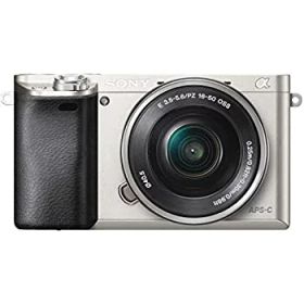 【中古】 ソニー ミラーレス一眼 α6000 パワーズームレンズキット E PZ 16-50mm F3.5-5.6 OSS シルバー ILCE-6000L S