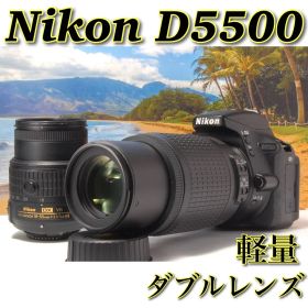 Wi-Fi転送機能 Nikon D5500 ダブルレンズ 軽量 自撮り可能 一眼