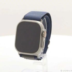 【中古】Apple(アップル) Apple Watch Ultra 2 GPS + Cellular 49mm チタニウムケース ブルーアルパインループ 【258-ud】
