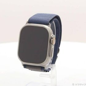 〔中古〕Apple(アップル) Apple Watch Ultra 2 GPS + Cellular 49mm チタニウムケース ブルーアルパインループ〔258-ud〕