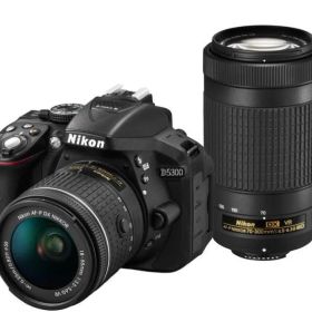 Nikon デジタル一眼レフカメラ D5300 AF-P ダブルズームキット ブラック D5300WZ3