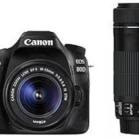 【中古】Canon デジタル一眼レフカメラ EOS 80D ダブルズームキット EF-S18-55 IS STM/EF-S55-250 IS STM付属 EOS80D-WKIT