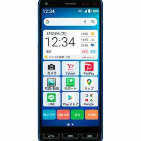 【中古】【安心保証】 京セラ かんたんスマホ2+ A201KC[32GB] Y!mobile ブルー