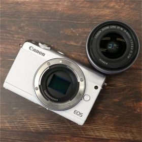 【美品】 Canon EOS M100 レンズキット ホワイト 15-45mm #6016