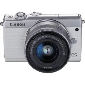キヤノン Canon EOS M100 EF-M15-45 IS STM レンズキット ホワイト SDカード付き