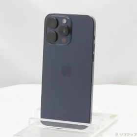 〔中古品〕 iPhone15 Pro Max 256GB ブルーチタニウム MU6T3J／A SIMフリー【196】
