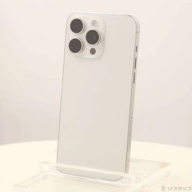 〔中古品〕 iPhone15 Pro Max 256GB ホワイトチタニウム MU6Q3J／A SIMフリー【371】