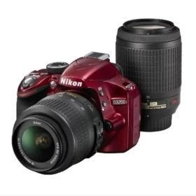 【中古】Nikon D3100 レッド 200mm スマホ転送可