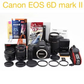 一眼レフカメラCanon EOS 6D Mark II標準&望遠ダブルレンズセッ