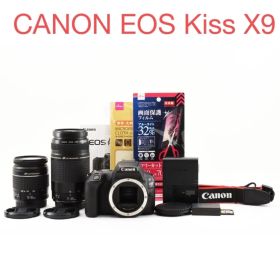 Wi-Fi/動画/保証/canon kiss x9標準&望遠ダブルレンズセット