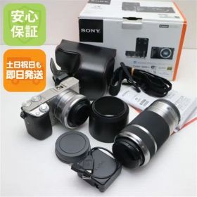 超美品 α6000 ILCE-6000Y ダブルズームレンズキット シルバー 即日発送 ミラーレス一眼 SONY 本体 土日祝発送OK 02000