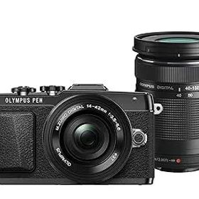 【中古】(非常に良い)OLYMPUS PEN E-PL7 EZダブルズームキット ブラック ミラーレス一眼 E-PL7 EZ DZKIT BLK