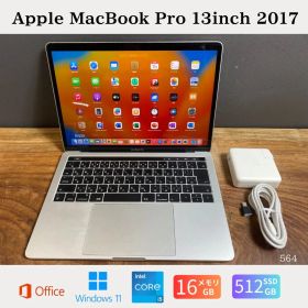 ［良品］Apple MacBook Pro 13inch 2017/Core i5 3.1GHz/メモリ16GB/SSD512GB/Windows11/Office 2024/564