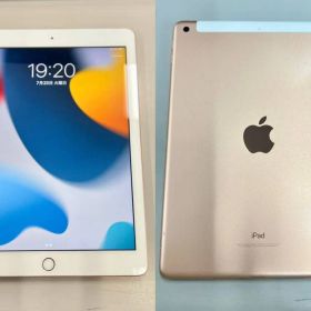 「中古品」iPad 第6世代 MRM02J/A Wi-Fi+Cellular 32GB ピンクゴールド softbank利用制限△ 訳アリ【管理番号：081701】