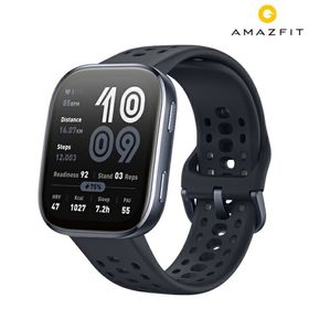 アマズフィット(Amazfit)の【新品】アマズフィット Amazfit 腕時計 メンズ SP170074-C01 充電式クォーツ ブラックxブラック デジタル表示(腕時計(デジタル))