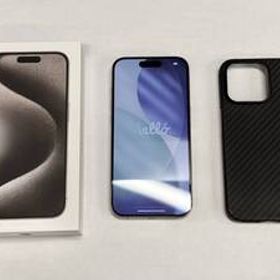 【美品】Apple iPhone 15 Pro 256GB ナチュラルチタニウム SIMフリー MTUF3J/A AppleStore購入品