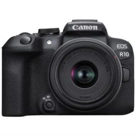 Canon ミラーレス一眼カメラ EOS R10 レンズキット(RF-S18-45)ブラック/APS-C/EOSR10-1845ISSTMLK