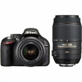 【中古】ニコン Nikon D5200 ダブルズームキット ブラック