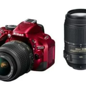 【中古】Nikon ニコン D5200 ダブルズームキット レッド