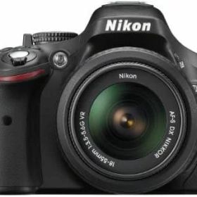 【中古】【アウトレット品】Nikon デジタル一眼レフカメラ D5200 レンズキット AF-S DX NIKKOR 18-55mm f/3.5-5.6G VR付属 ブラック D5200LKBK