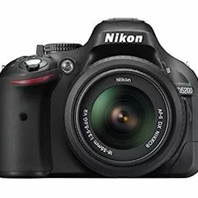 【中古】Nikon デジタル一眼レフカメラ D5200 レンズキット AF-S DX NIKKOR 18-55mm f/3.5-5.6G VR付属 ブラック D5200LKBK