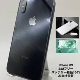 iPhoneXS 256GB ブラック/新品バッテリー100%/シムフリー/新品おまけ付 XS-052