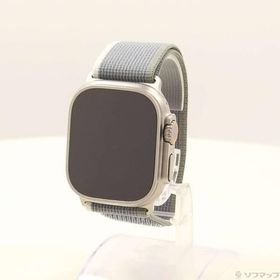 〔中古〕Apple(アップル) Apple Watch Ultra 2 GPS + Cellular 49mm チタニウムケース グリーン／グレイトレイルループ〔295-ud〕