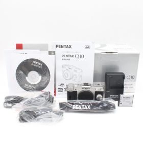 105ショット！本箱(中敷無し)・説明書付き！■ほぼ新品■ PENTAX Q10 ボディ シルバー