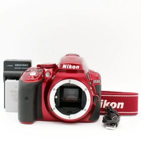 わずかシャッター数1689枚【新品級】Nikon D5300 レッド ボディ#7518