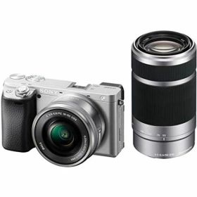 SONY(ソニー)APS-Cミラーレス一眼カメラα6400ダブルズームレンズキット(同梱レンズ:SELP1650+SEL55210)シルバーILCE-6400YS