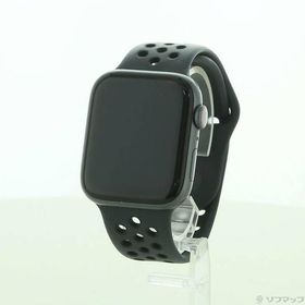 〔中古〕Apple Watch Series 6 Nike GPS + Cellular 44mm スペースグレイアルミニウムケース アンスラサイト／ブラックNikeスポーツバンド〔377-ud〕