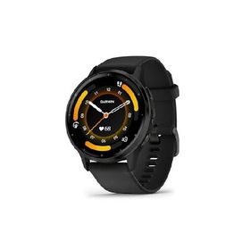 Garmin Venu 3 Slate Stainless Steel Bezel 1.4-Inch AMOLED Touchscreen Display Smart Watch with 45mm Black Case and Silicone Band
