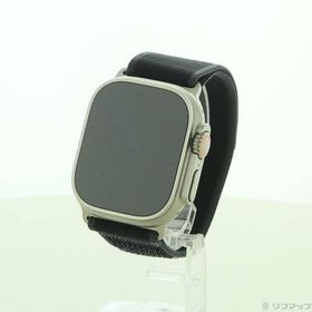 〔中古〕Apple Watch Ultra 2 GPS + Cellular 49mm ナチュラルチタニウムケース ブラックトレイルループ-ナチュラルチタニウムの仕上げ〔377-ud〕