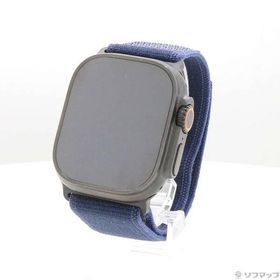 〔中古〕Apple(アップル) Apple Watch Ultra 2 GPS + Cellular 49mm ブラックチタニウムケース ブルートレイルループ〔377-ud〕